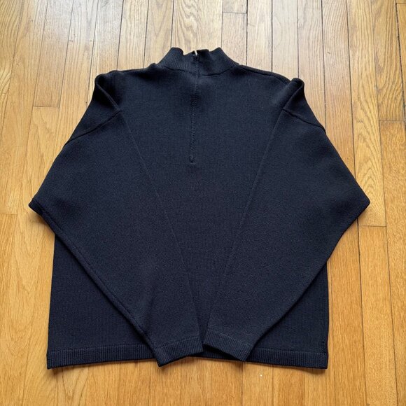 St. John Basics by Marie Gray Size L Black Knit Long Sleeve Mock Neck Sweater - Picture 12 of 12
